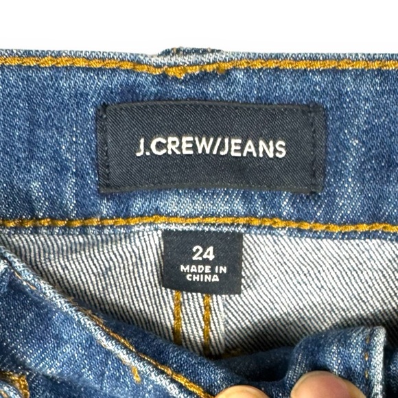 J Crew Jeans Button Front Denim Knee Length Skirt, Medium Wash, Size 24/00 - Picture 5 of 10